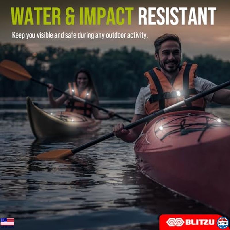 4-Pack LED Clip-On Strobe Lights for High Visibility Night Walking & Running