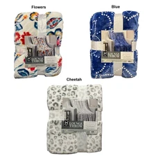 Member's Mark Reversible Velvety Soft Lounge Throw Blanket, 60" x 70"