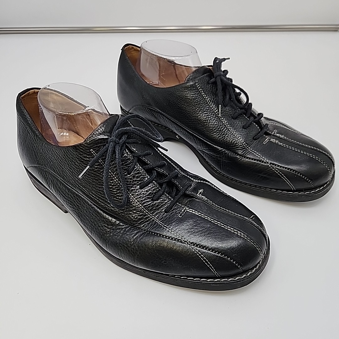 Florsheim Dorset Black Leather Shoes Size 11.5M Bicycle Toe  display picture 2