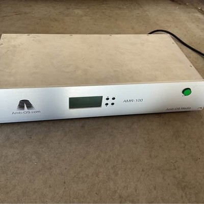 Amb-OS Media AMR-100 Professional Audio Media Receiver Broadcast Rack Unit - Pow