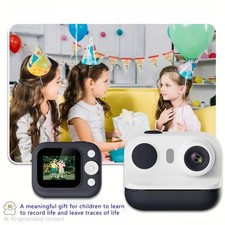 Fotocamera per Bambini D21 con Stampa Istantanea e Doppia Lente Selfie 