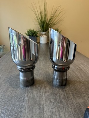 Corsa Single 2.5  In 4.5  Out Performance Exhaust Tip Slant Cut Stainless-READ