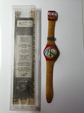 Montre Swatch Vintage 1992 Collage Doré