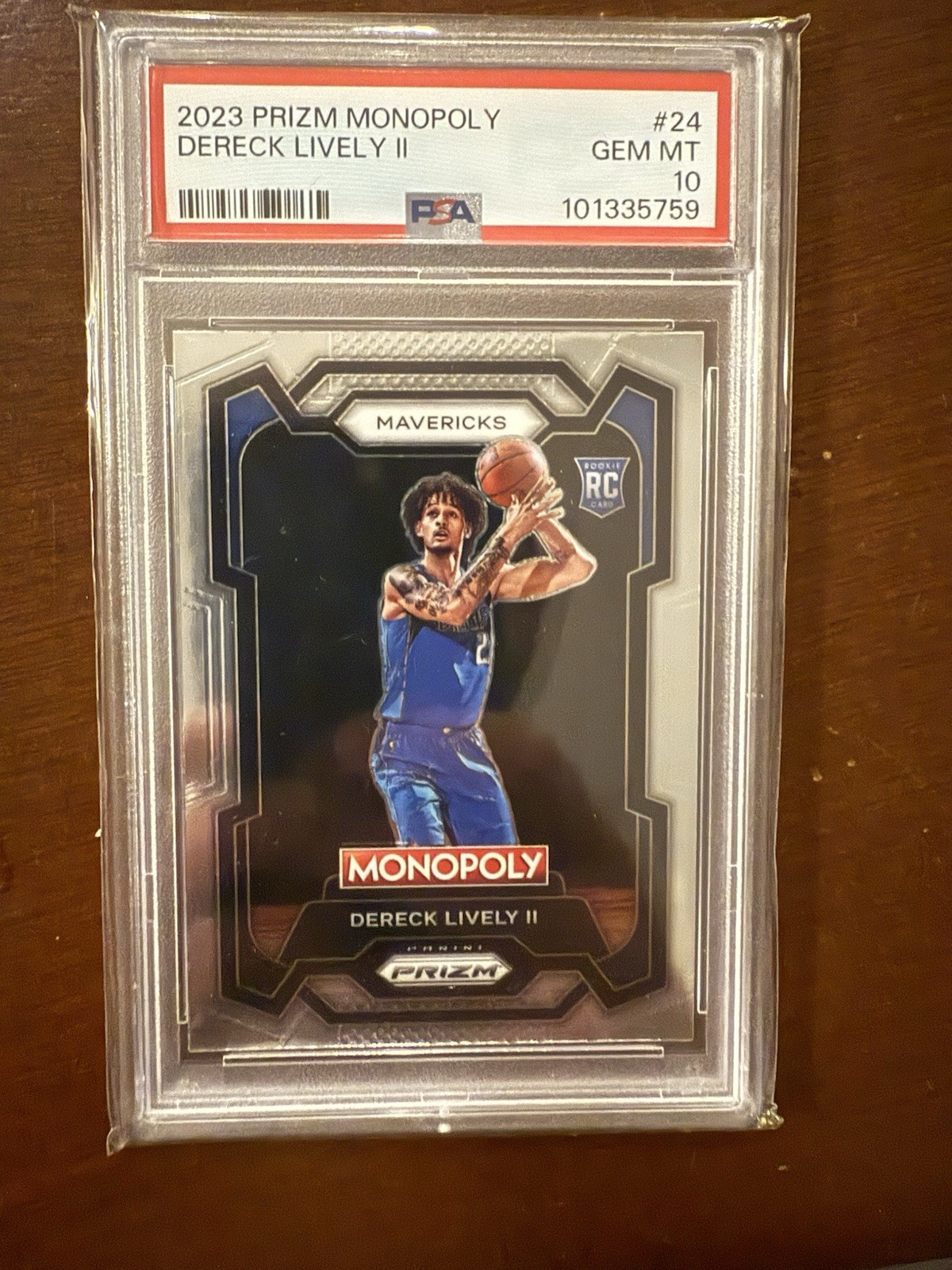 2023-24 Panini Prizm Monopoly Dereck Lively II Silver Rookie #24 PSA 10 !
