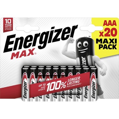 Energizer Max Micro (AAA)-Batterie Alkali-Mangan  1.5 V 20 St.