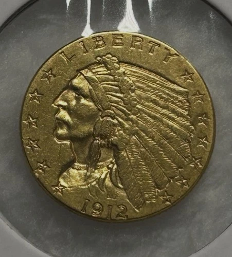 1912 GOLD UNITED STATES $2.5 2.50 DOLLAR INDIAN HEAD QUARTER EAGLE