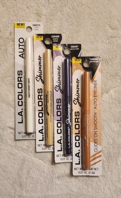 4pk LA COLORS Smooth Shimmer Auto Twist Up Long Wear Eyeliner 0.01 oz Each