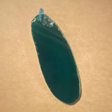 Teal Green Surf-Tumbled Beach Glass Shard, Surf Tumbled Beach Glass Piece