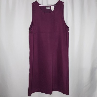 Erika II Studio Dress 2X Midi Sleeveless Purple Scoop Neck Shift Jumper