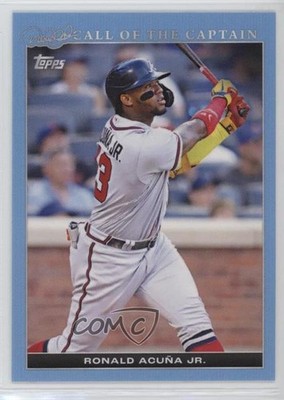 2022 Topps Derek Jeter Call of the Captain Sky Blue /150 Ronald Acuna Jr #2 10r1