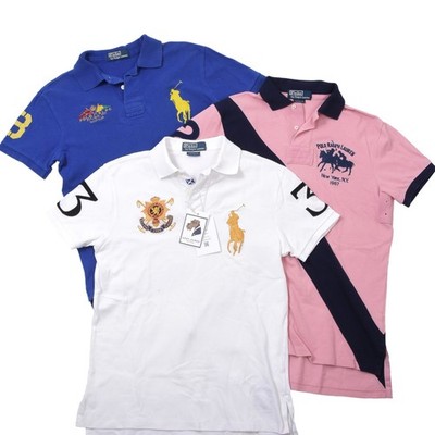 POLO RALPH LAUREN 3x Poloshirts Custom Fit ca 47-49cm Big Pony 1996 Yacht Club 