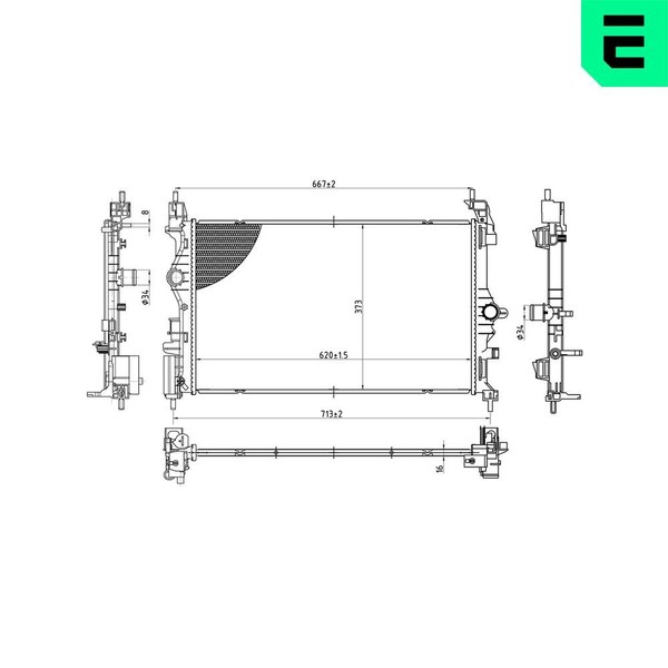 ERA MotorküHler WasserküHler KüHlmittelküHler FüR Opel Corsa E 1.0 Adam-image