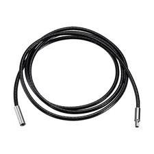 2mm Black Leather Necklace Cord Braided Wax Rope Chain Length 20 Inch