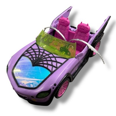 Monster High Ghoul-Mobile Convertible Car Vehicle Purple Pink Spiderweb Design