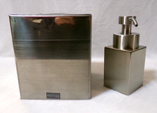 2 PC SATIN NICKEL BATH ACCESSORY SET - Includes: Tissue Box Cover and Soap Pump