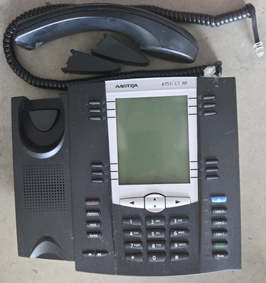 Aastra Mitel 57i 6757i CT RP SIP VoIP Phone with handset, cord and feet