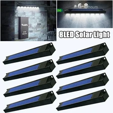 1-8PK LED Solar Power Fence Lights Deck Door Wall Stair Outdoor Garden Sign Lamp