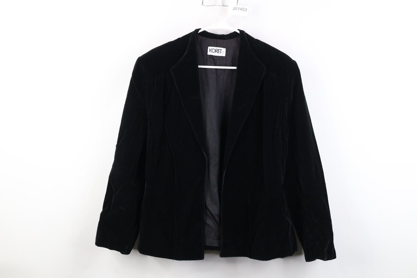 Vtg 70s 80s Streetwear Womens L Faded Velvet Velour Open Front Blazer Jacket USA