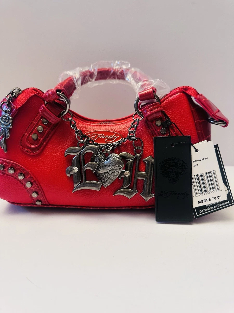 【希少】00s Y2K archive エドハーディー　ボストンバッグ　スタッズ Ed Hardy Leather Exterior Bags & Handbags for Women for sale | eBay