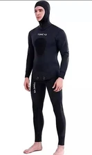 2 Pieces Men Spearfishing Wetsuit 3mm Neoprene Wetsuit Diving and Hunting XXXL