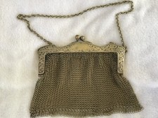Antique G. Silver Mesh Purse/Bag Personalized  Adele  M  H