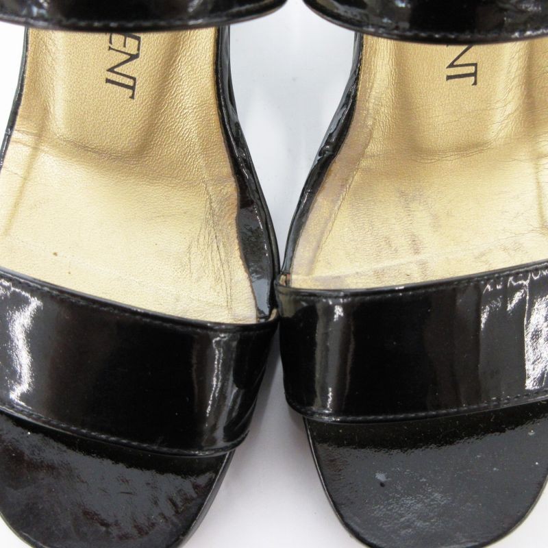 Yves Saint Laurent Women’s Black Leather Strap High Heel Sandals US 5/EU 35 Used thumbnail 9