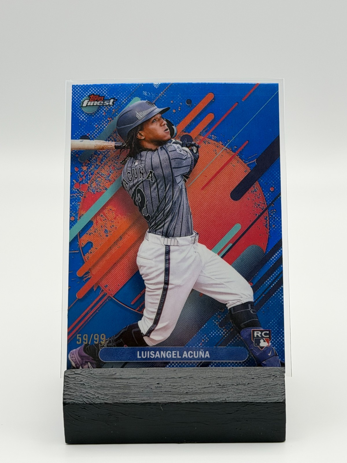 2025 Topps Finest - Luisangel Acuna #211 RC - Rare Blue Refractor 59/99