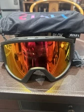 Giro Vivid Blok Snow Ski Goggles Black Mono Frame Ember Lens