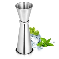 Stainless Steel Double Cocktail Jigger Barware Measuring Tool, 1oz/2oz