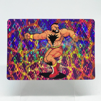 046 Zangief Double Lariat Street Fighter II Epoch Barcode Battler Card 1992 HOLO