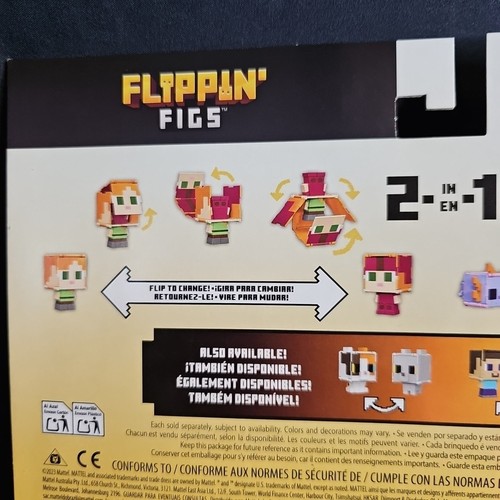 Minecraft Flippin’ Figs Alex and Axolotol 2-in-1 Action Figures Brand New! READ - Picture 6 of 7