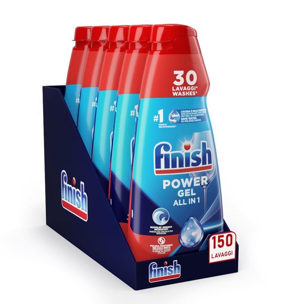 Finish Powergel GeschirrspüLmittel, 150 WaschgäNge, 5X30 SpüLgäNge-image