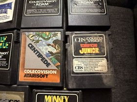 Colecovision Games Lot Of 11 Donkey Kong Junior Burgertime Centipede Rocky