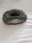 Vintage Ceramic Light Up Christmas Wreath Nostalgic 70's mcm kitschy — photo 3