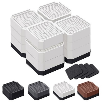 ANNKUT Bed Risers and Furniture Risers, Heavy Duty Adjustable Lifting Blocks for