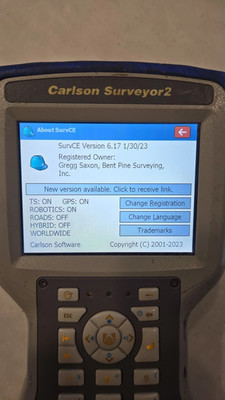 Carlson Surveyor2 Data Collector with SurvCE 6.17 with GPS, Robotics ...