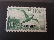 Norfolk Island 10s SPECIMEN &ndash; RedTailed Tropic Bird &ndash; Mint Never Hinged (MNH)
