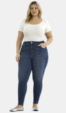 Terra  Sky Womens Plus 16W High Rise Skinny Stretch Jeans Blue Denim