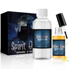 CHASPA Spirit Gum Adhesive and Remover Kit: Brown glue + Transparent