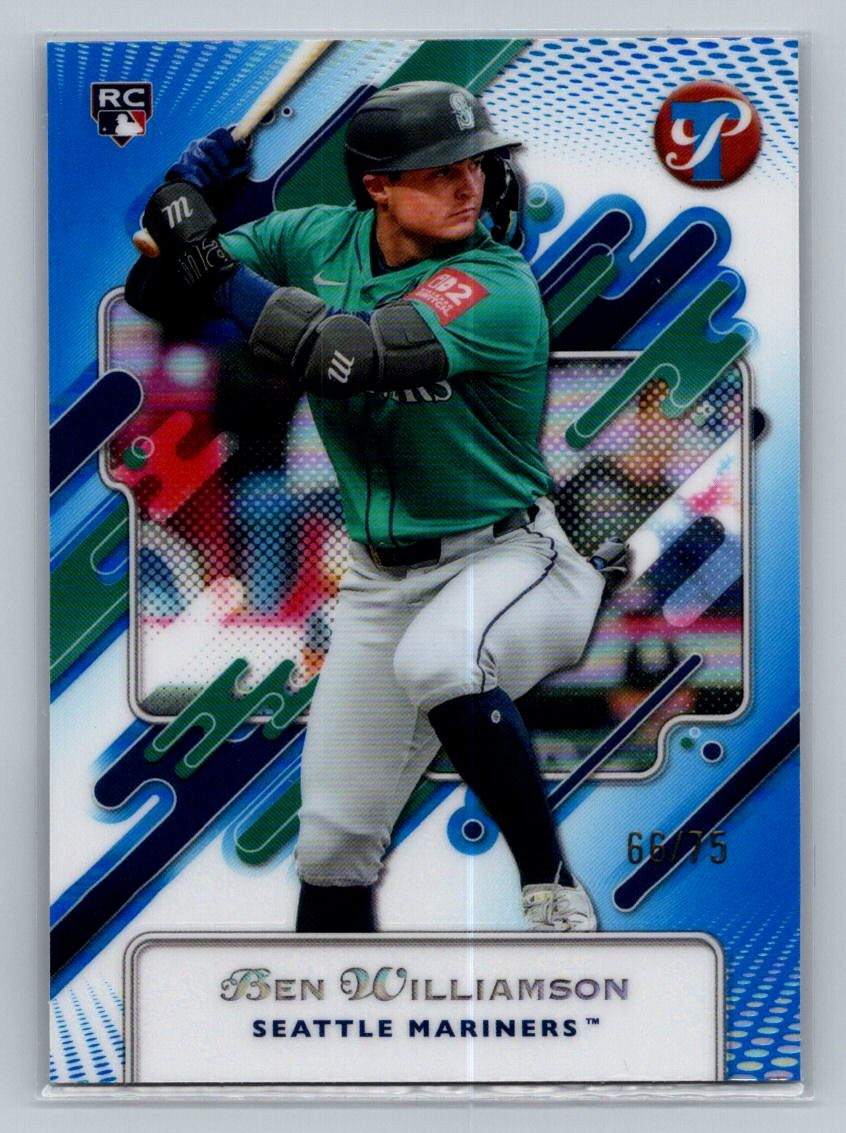 2025 Topps Pristine #140 Ben Williamson Blue Refractor #/75 RC