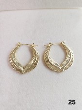 Stainless Steel Gold Tone Hoop Earrings