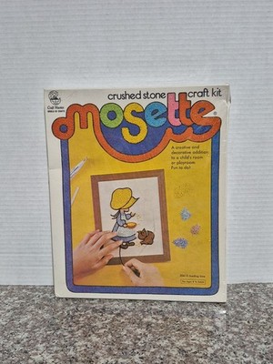 Vintage 1973 Craft Master Crushed Stone Mosette Craft Kit Sealed New