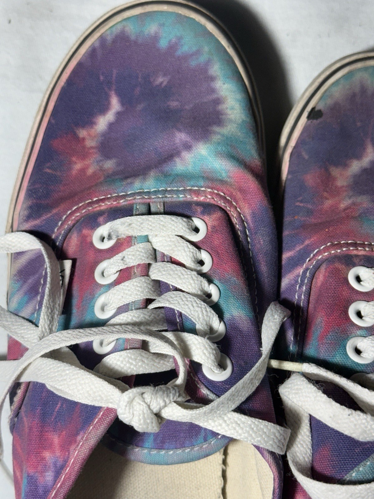 Vans Authentic Skate Shoe Size 9.5 Trippy Tie Dye Art Rare Vintage Women’s 11 image 9