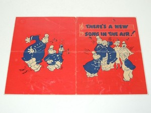 1940 Pepsi-Cola Radio Jingle Music Featuring the Pepsi Cops, Laminated, RARE!