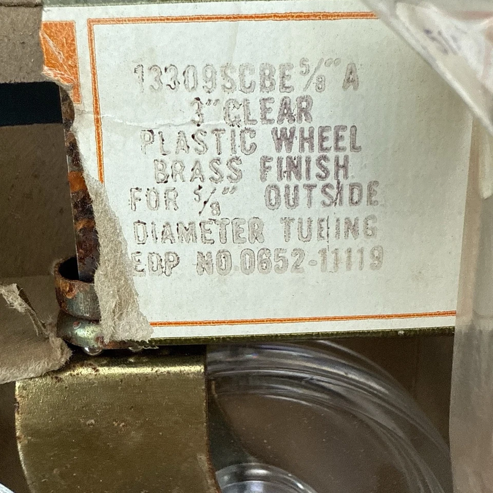 MCM Vintage Plastic Furniture Casters NOS 3” Wheels 5/8” Outside Rust** - Image 2 of 4