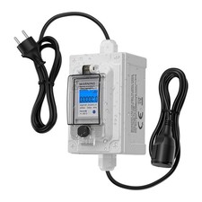 Mobiler Digitaler Stromzähler 230V 16A, Outdoor KWH stromverbrauchsmesser LED