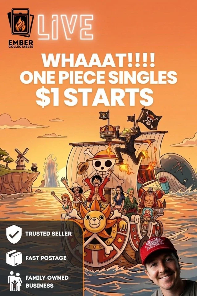 ONE PIECE SLABS/SINGLES $1 STARTS! - w/ Ember 🔥