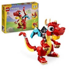 LEGO Creator 3in1 31145 Roter Drache Spielzeug mit Fisch und Phönix