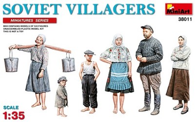 MiniArt Models 1/35 Soviet Villagers (6 figures)
