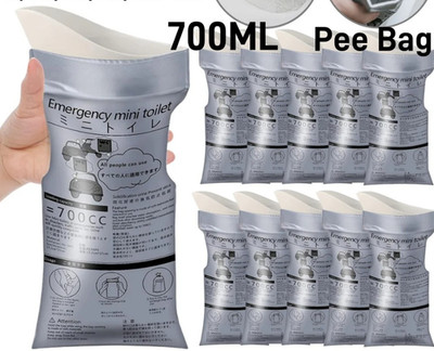 15pcs Outdoor Emergency Urine Bags Disposable Travel Portable Pee Bags - NEW